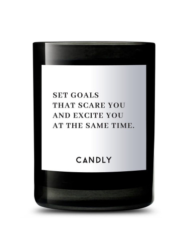 Candly - Ароматна соева свещ Set goals that scare you and excite you at the same time 250 g
