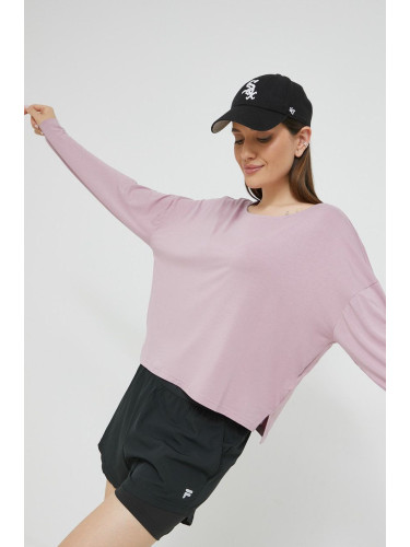 Блуза с дълги ръкави Fila в розово
