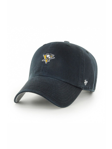 Шапка 47 brand Pittsburgh Penguins в черно с апликация