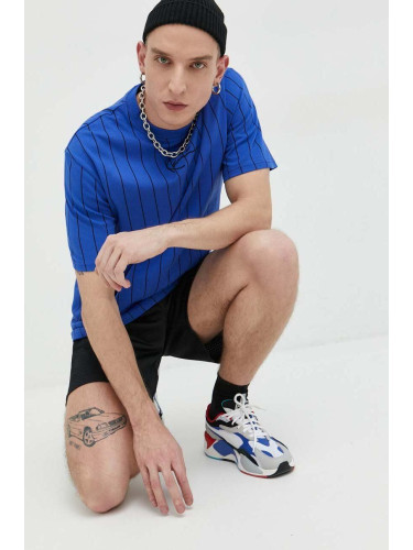 Памучна тениска Karl Kani в синьо с десен
