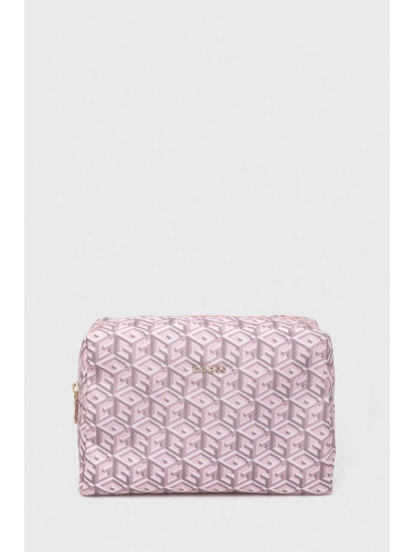 Козметична чанта Guess в розово