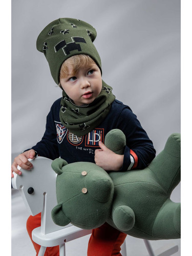 Детска шапка Jamiks в зелено