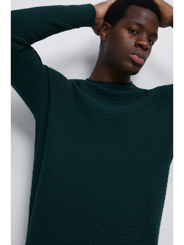 Пуловер Medicine мъжки в зелено от лека материя