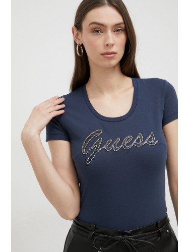 Тениска Guess в тъмносиньо