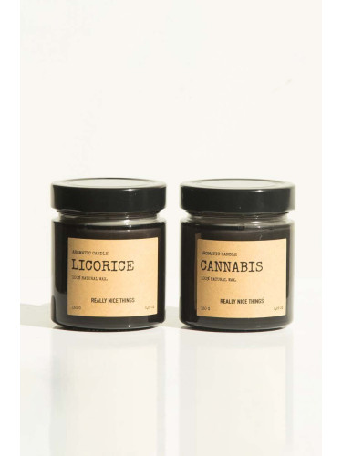 Комплект ароматизирани свещи Really Nice Things Cannabis & Licorice 2 x 100 g (2 броя)