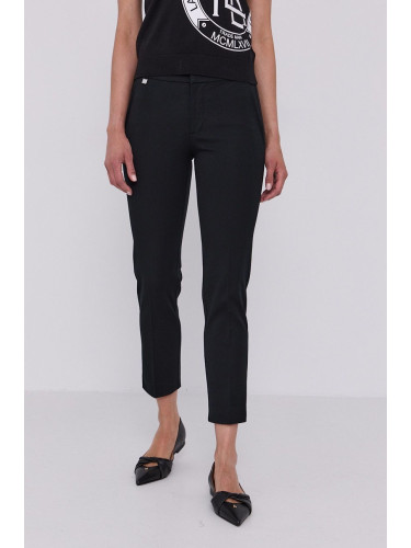 Панталон Lauren Ralph Lauren дамски в черно със стандартна кройка, със стандартна талия