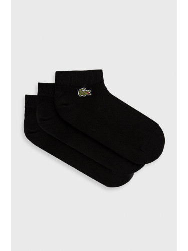 Чорапи Lacoste (3 чифта) мъжки в черно