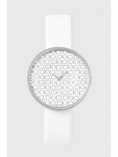 Часовник Calvin Klein дамски в бяло