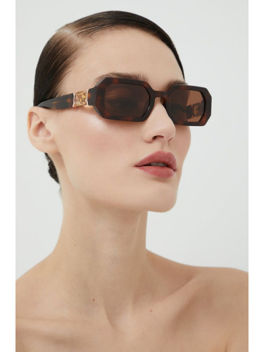 Слънчеви очила Swarovski дамски в кафяво