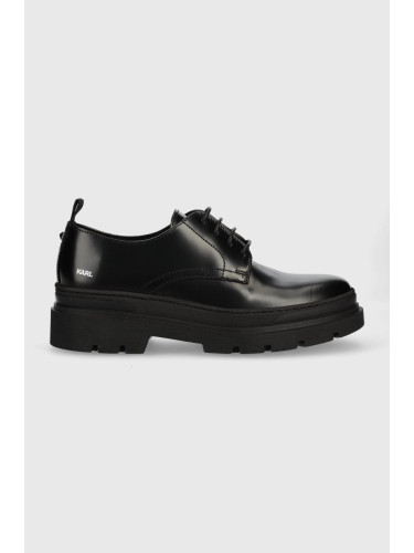 Кожени половинки обувки Karl Lagerfeld Bureau Ii в черно