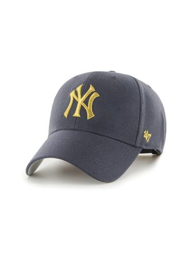 Шапка 47 brand MLB New York Yankees в тъмносиньо с апликация