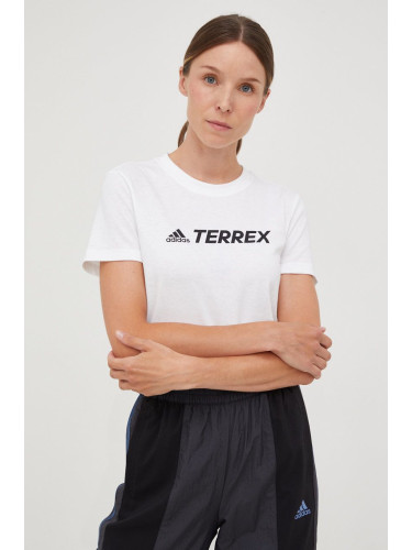 Тениска adidas TERREX Logo в бяло