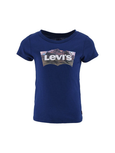 Детска памучна тениска Levi's в тъмносиньо