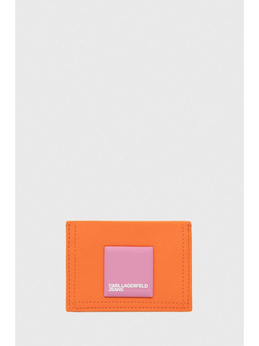 Калъф за карти Karl Lagerfeld Jeans в оранжево