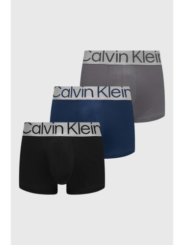 Боксерки Calvin Klein Underwear (3 броя) в тъмносиньо 000NB3074A
