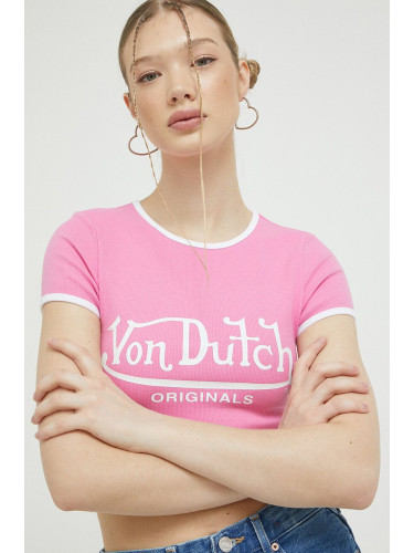 Тениска Von Dutch в розово