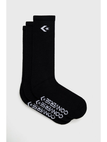 Чорапи Converse 3 чифта в черно