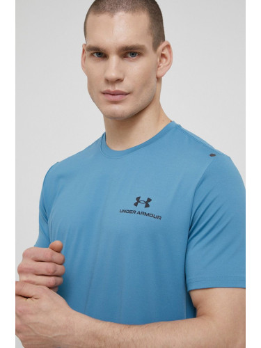 Тениска за трениране Under Armour Rush Energy в синьо с изчистен дизайн