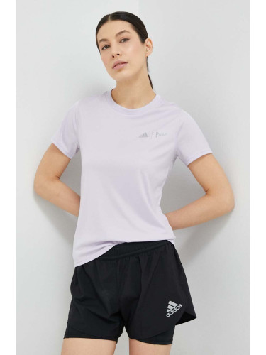Тениска за бягане adidas Performance x Parley в лилаво
