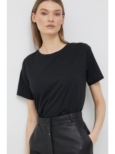 Памучна тениска Calvin Klein в черно