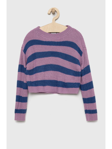 Детски пуловер Name it в лилаво