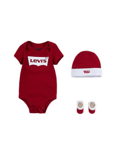 Комплект за бебета Levi's в червено