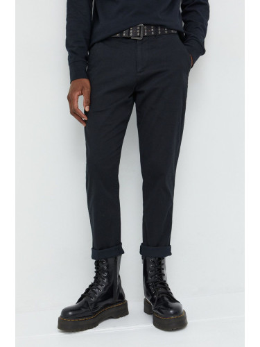 Панталони Abercrombie & Fitch в черно с кройка тип чино