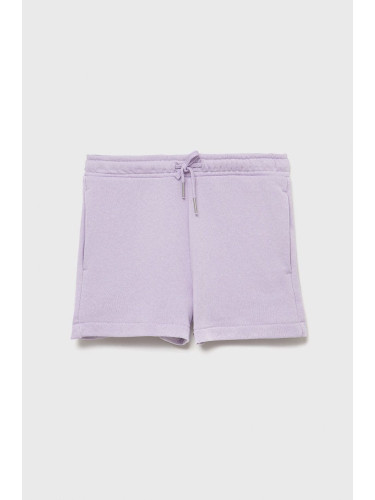 Детски къси панталони Tom Tailor в лилаво с изчистен дизайн