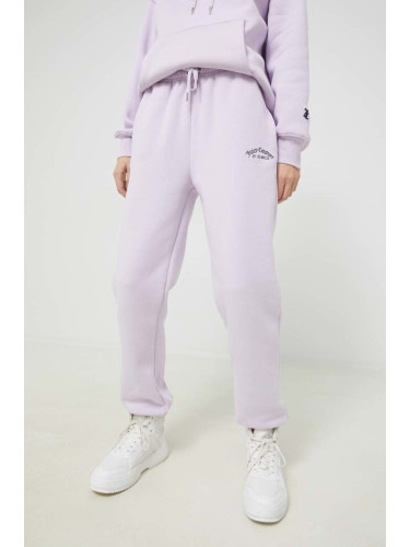Спортен панталон Juicy Couture Wendy в лилаво с апликация