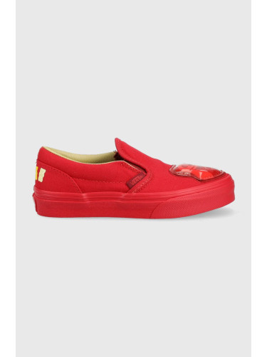 Детски ниски кецове Vans Classic Slip-On HARIBO HARB GOLD в червено