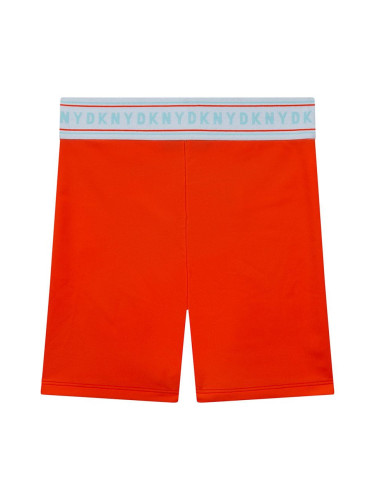 Детски къси панталони Dkny в оранжево с принт
