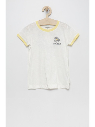 Детска памучна тениска Tom Tailor в бяло