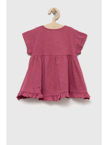 Детска памучна тениска zippy в лилаво