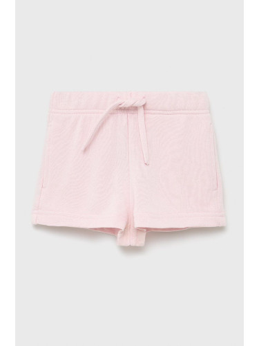 Детски къси панталони Kids Only в розово с изчистен дизайн с регулируема талия