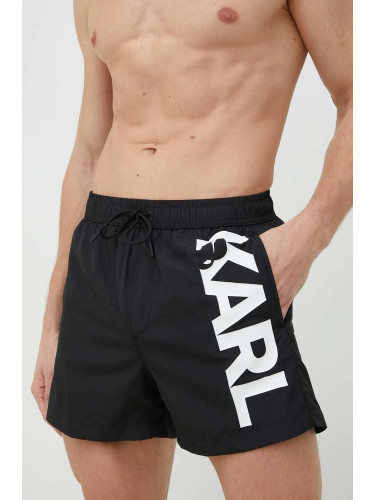 Плувни шорти Karl Lagerfeld в черно