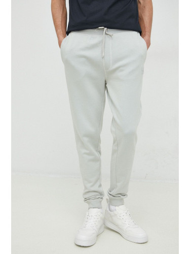 Памучен спортен панталон BOSS Casual в сиво с изчистен дизайн 50468448