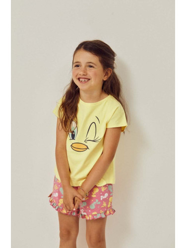 Детска памучна тениска zippy в жълто