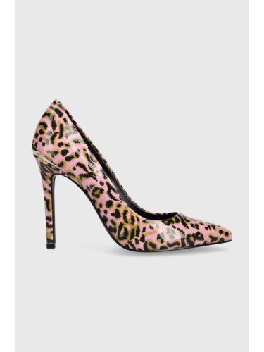 Обувки с висок ток Just Cavalli в розово 74RB3S01