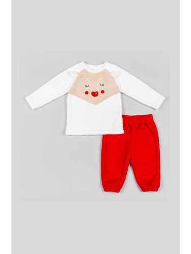 Детска пижама zippy в червено с принт