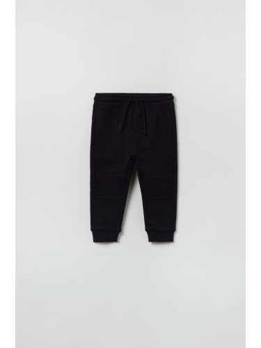 Бебешки спортен панталон OVS в черно с изчистен дизайн