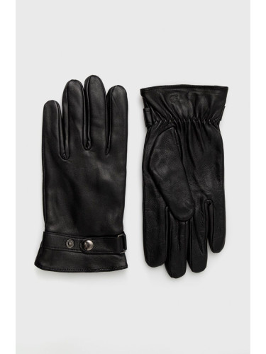 Кожени ръкавици Aldo Elauwin в черно