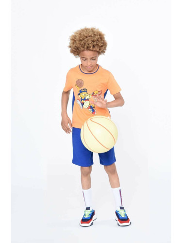 Детска тениска Marc Jacobs в оранжево с принт
