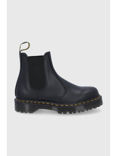 Кожени боти челси Dr. Martens 2976 Bex дамски в черно с платформа