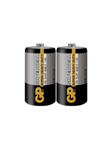 Цинк карбонова батерия GP 14S-S2 Powercell, R14, 2 бр. в опаковка / Sh
