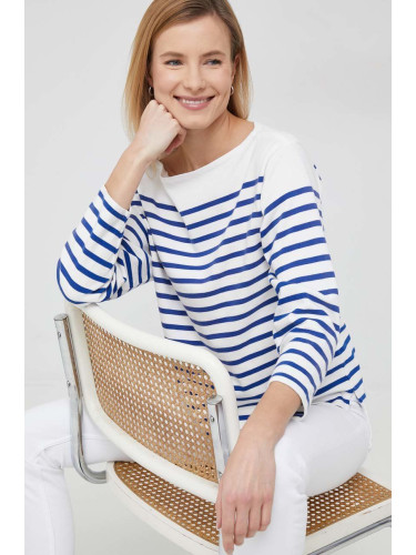 Памучна блуза с дълги ръкави Polo Ralph Lauren в бяло 211891523