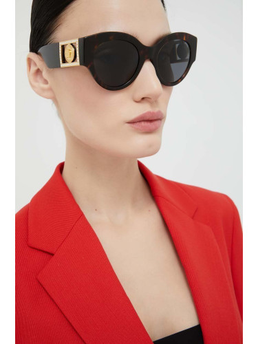Слънчеви очила Versace в кафяво 0VE4438B