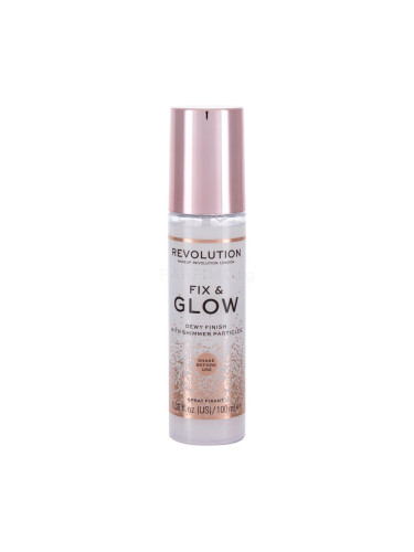 Makeup Revolution London Fix & Glow Dewy Finish Фиксатор за грим за жени 100 ml