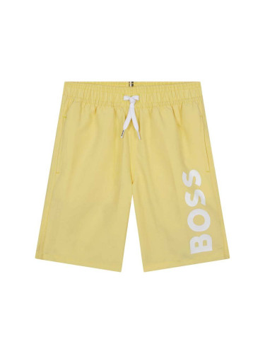 Детски плувни шорти BOSS в жълто