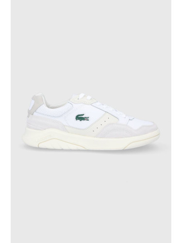 Кожени обувки Lacoste GAME ADVANCE LUXE LTH в бяло 41SMA0015