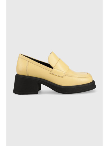 Кожени обувки с дебел ток Vagabond Shoemakers DORAH в жълто с висок ток 5542.001.15